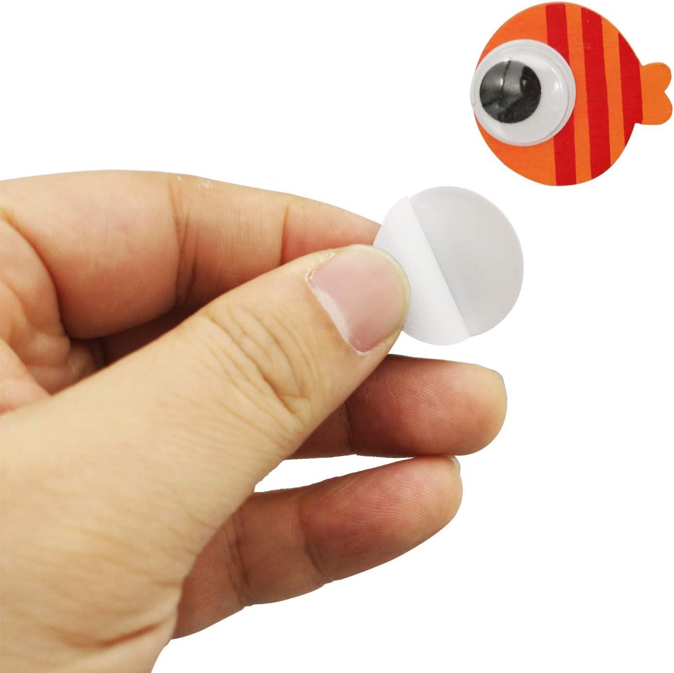 200pcs 25mm/1 inch Wiggle Googly Eyes with Self-Adhesive Round Black &  White Eyes for DIY Arts Craft Supplies Party Decorations