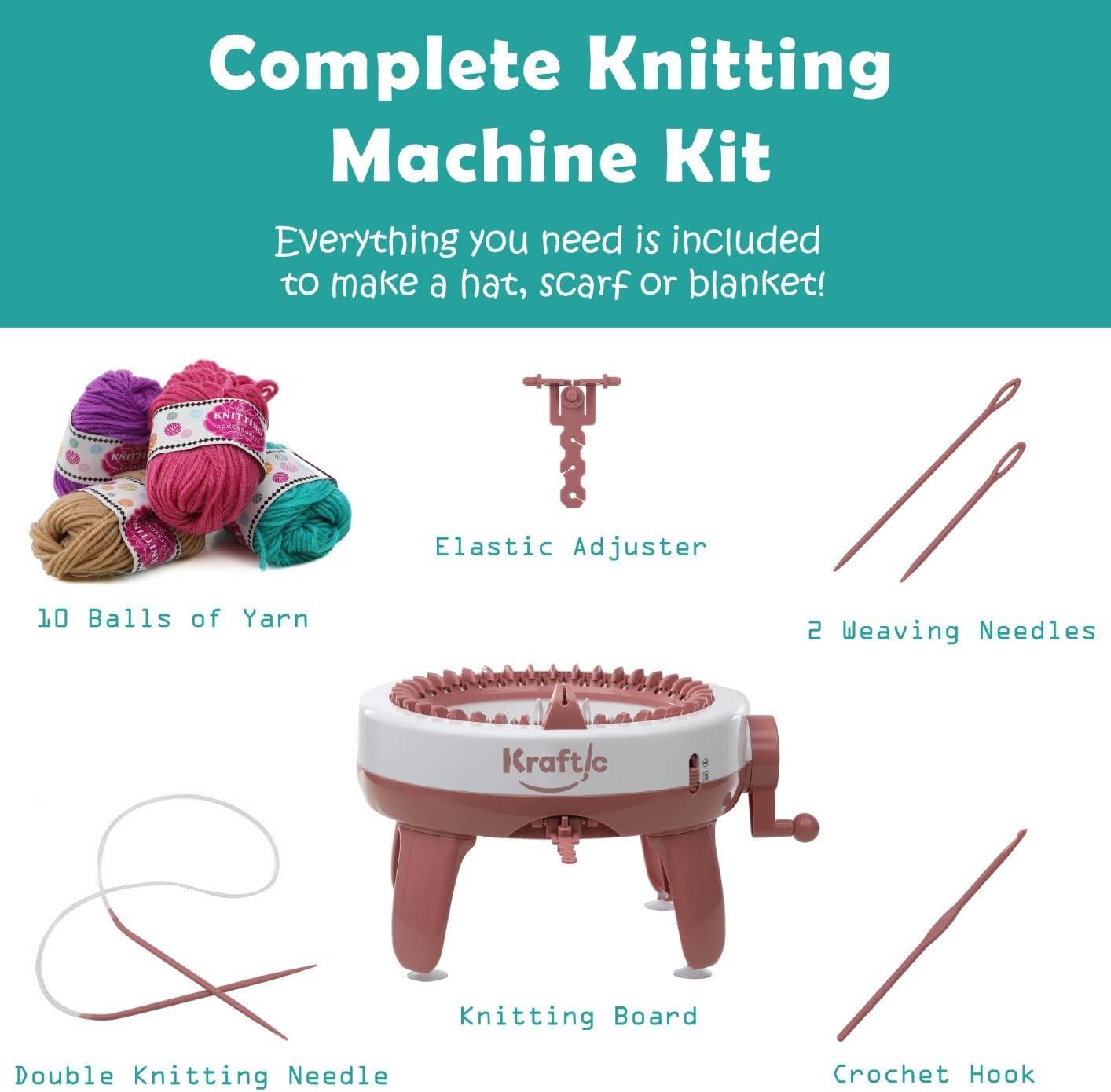 Kraftic Knitting Craft Machine, 40 Needle Knitting Loom Board with