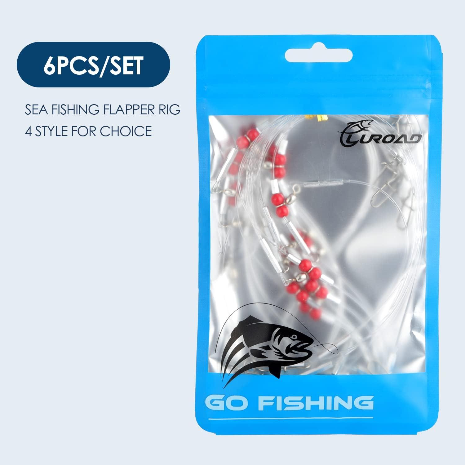 Luroad Mono Fishing Leaders with Swivels Snaps Beads for Lures