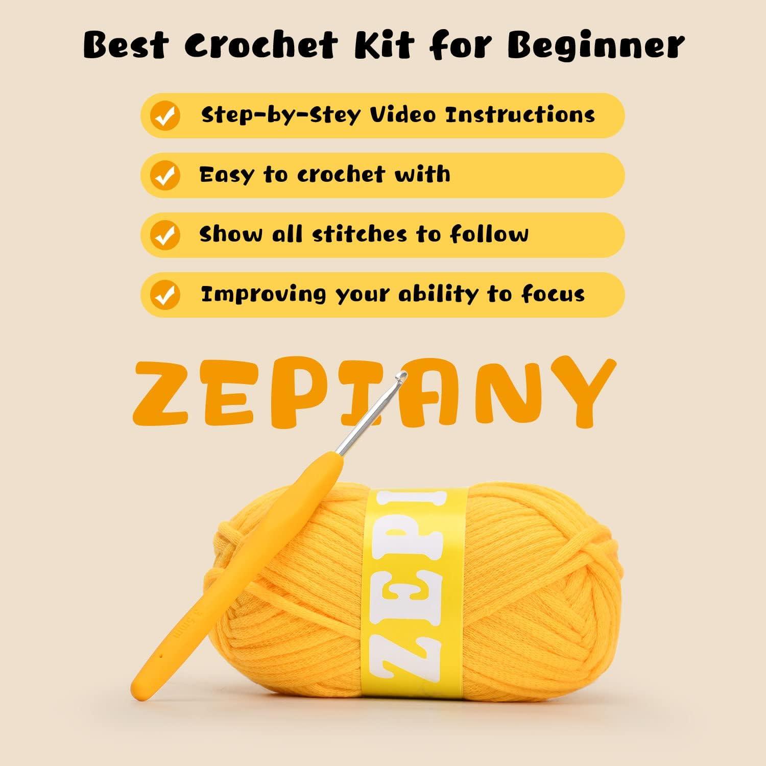  3 Pack Beginners Crochet Yarn, Green Oarnge Yellow