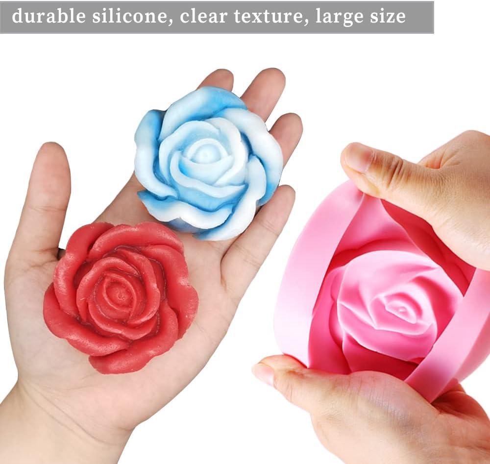 Beautiful 3D Silicone Rose Mold. Flower. Crafts Chocolate Making