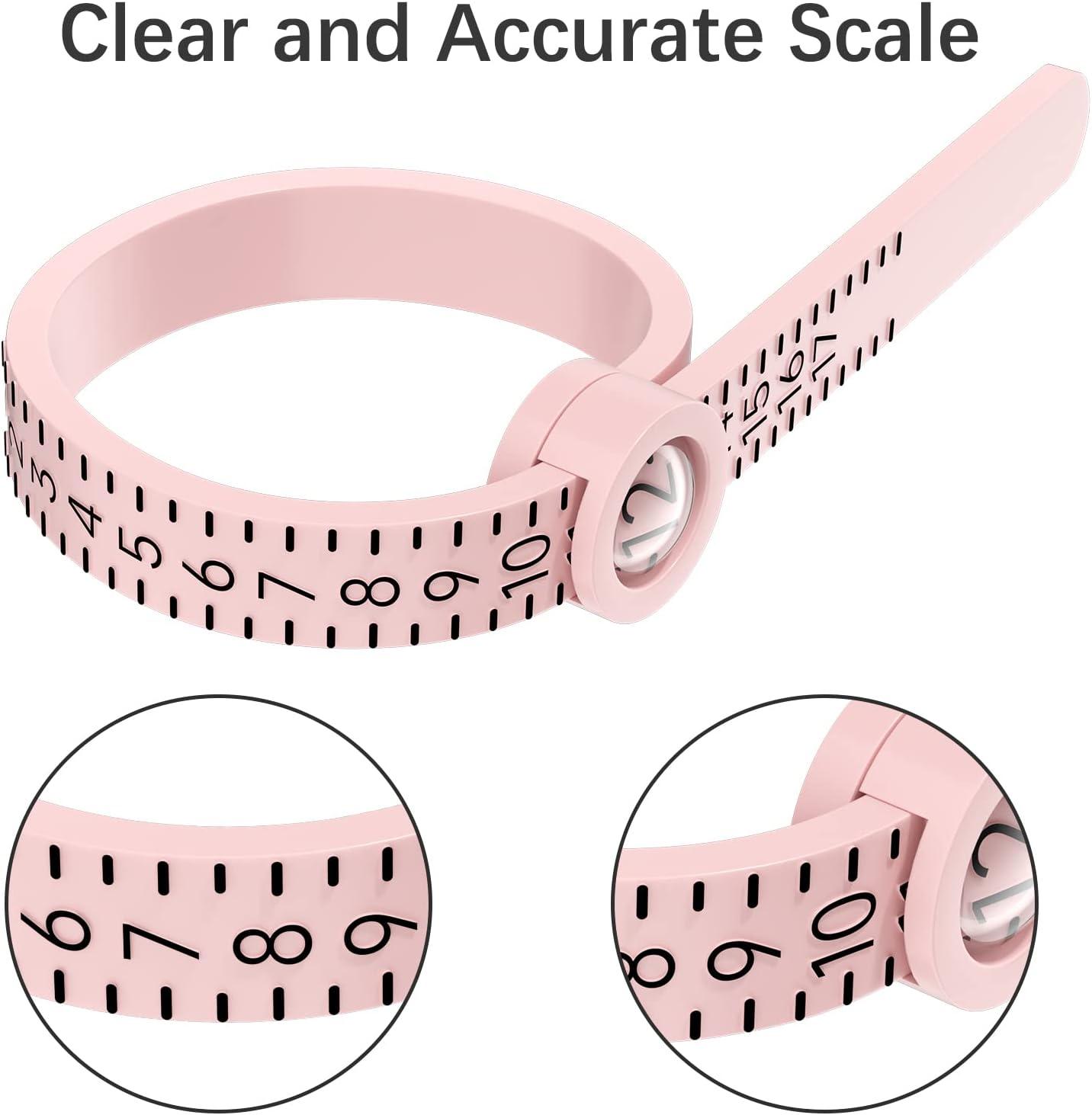 100 Pack US Ring Sizer Measuring Gauge 1-17 US Rings Size