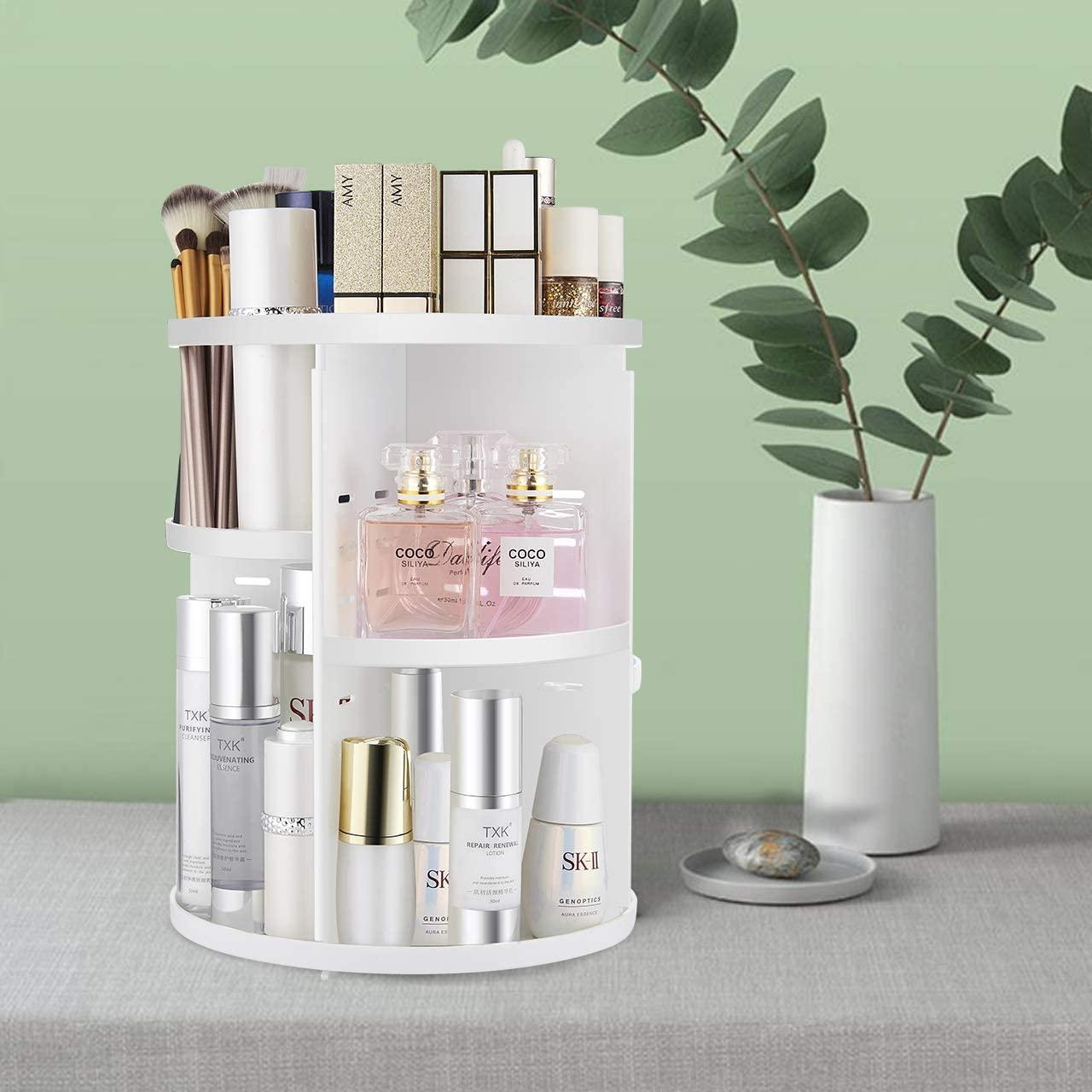 360 Rotating Makeup Organizer Large Capacity Makeup Caddy Shelf for  Cosmetics and Accessories - AliExpress