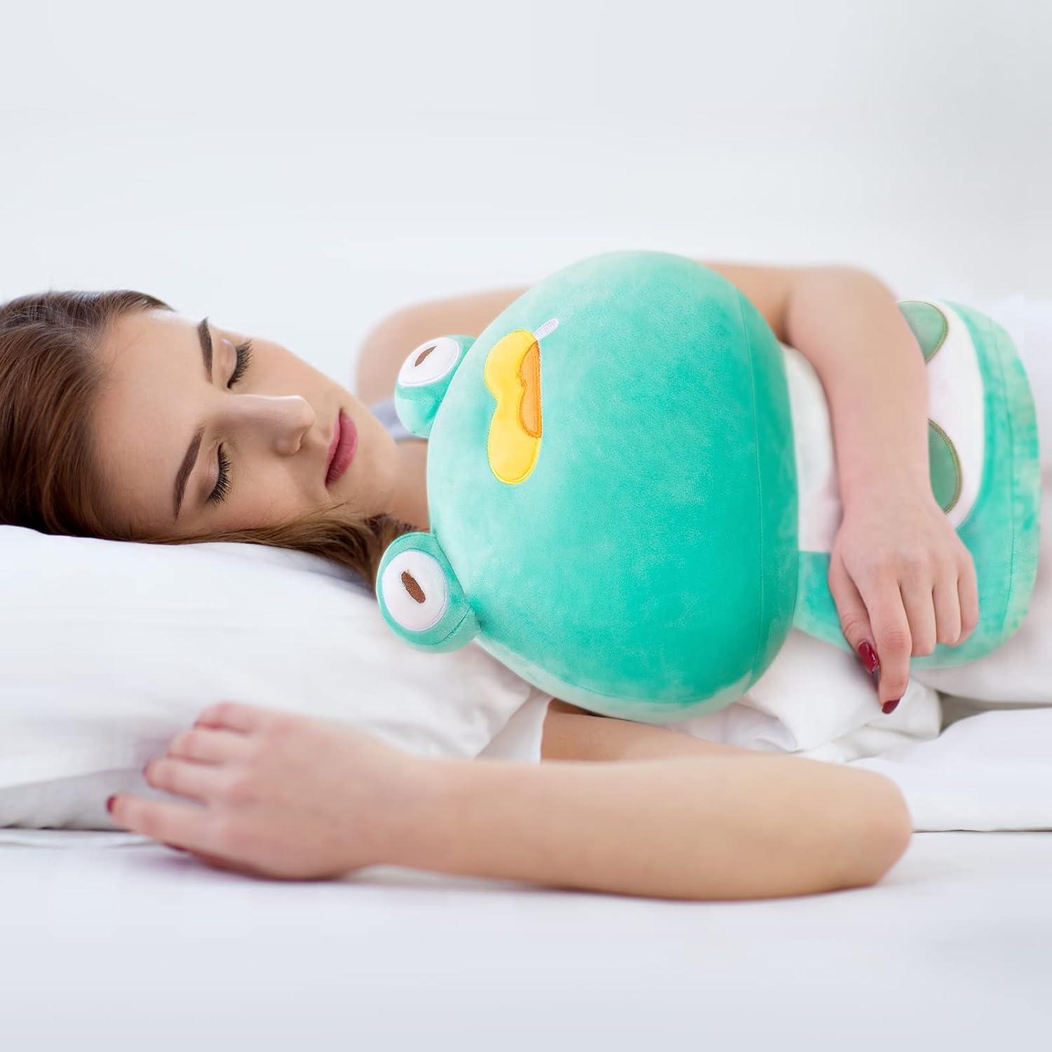 Mewaii 8'' Soft Frog Mushroom Plushie Stuffed Animal Plush Sleeping Pillow  Squishy Toy - Green Green Frog 8 Inch