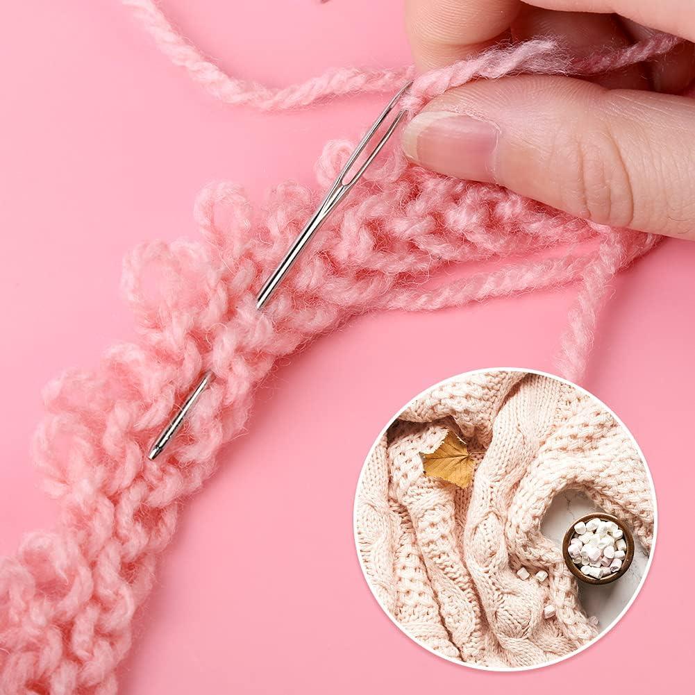 9 pcs Bent Tip Tapestry Needles yarn needle Threading Chunky Plastic Lacing