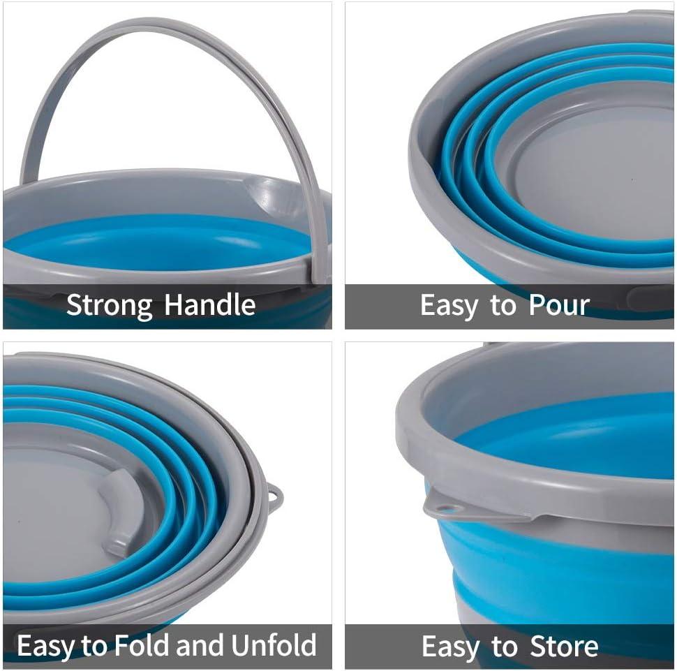 10L Collapsible Bucket with Collapsible Stand for Gold Prospecting