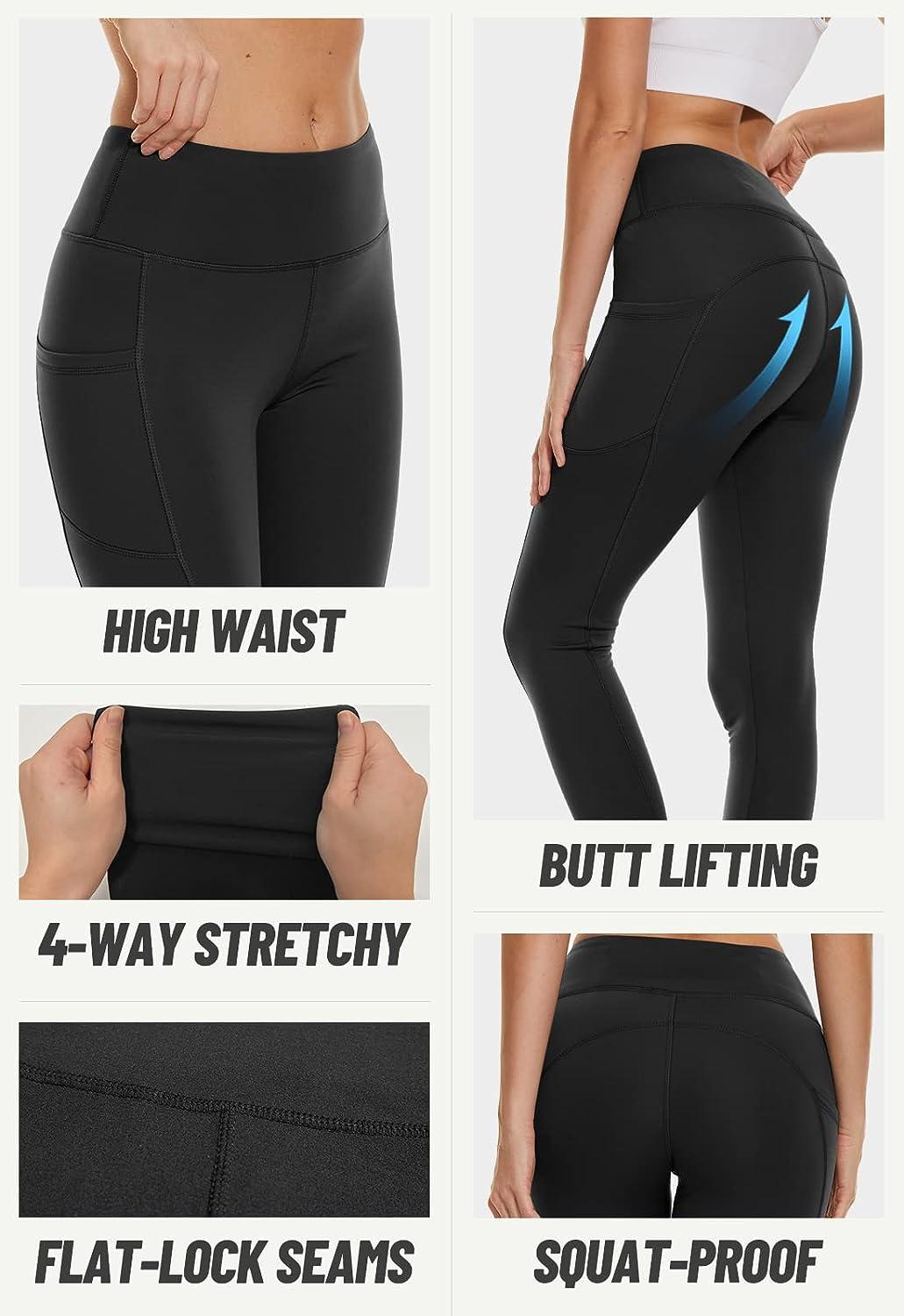 GAYHAY Fleece Lined Leggings for Women – High Waisted Winter Warm Yoga Pants  Workout Tummy Control Thermal Warm Leggings