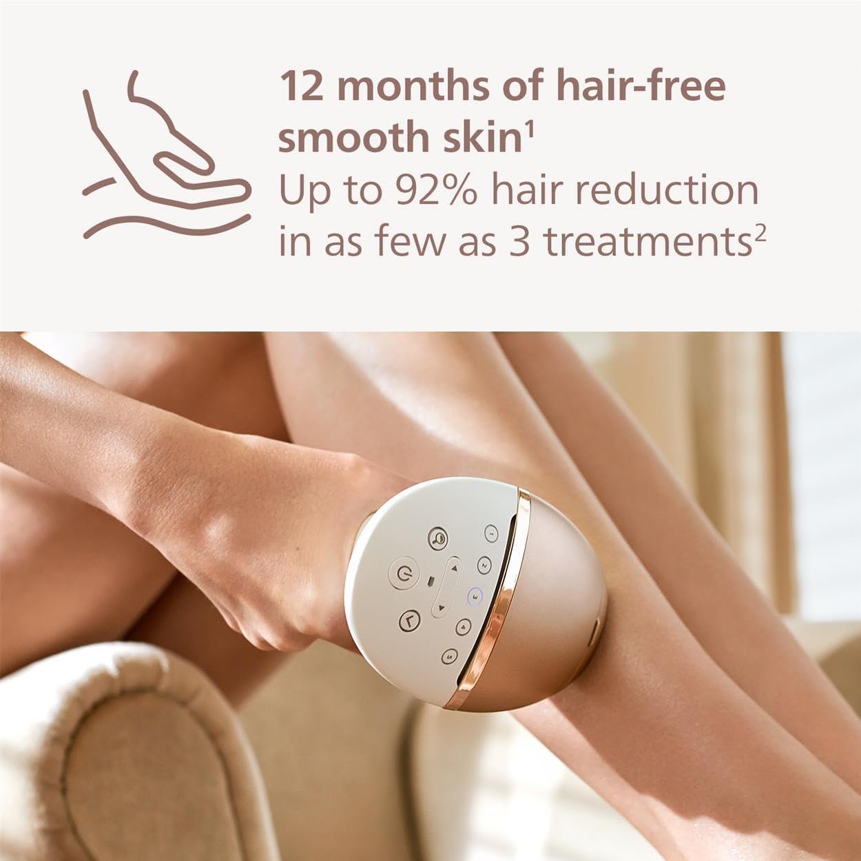 Philips Lumea IPL Hair Removal 8000 Series - Hair Removal Device with  SenseIQ Technology, 2 Attachments for Body and Face, Corded Use (Model  BRI944/00) : : Health & Personal Care