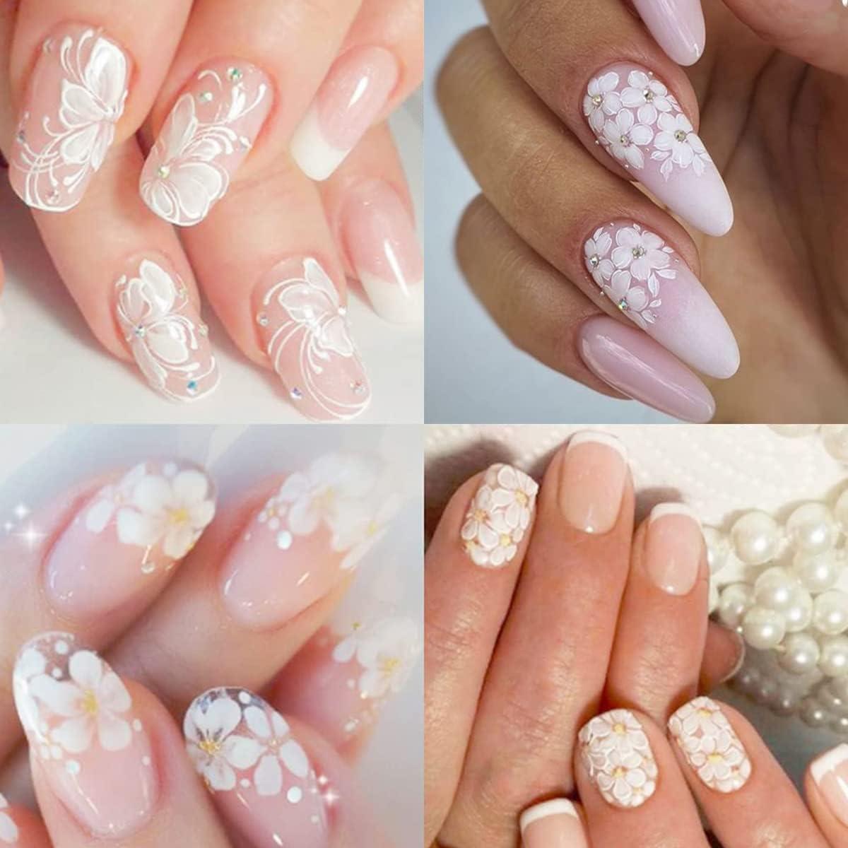 12/24 Pcs 3D Dried Flower Nails Art Decorations Natural Floral Nail DIY  Floral Leaf Mixed Bloom Tips Polish Manicure Accessories - AliExpress