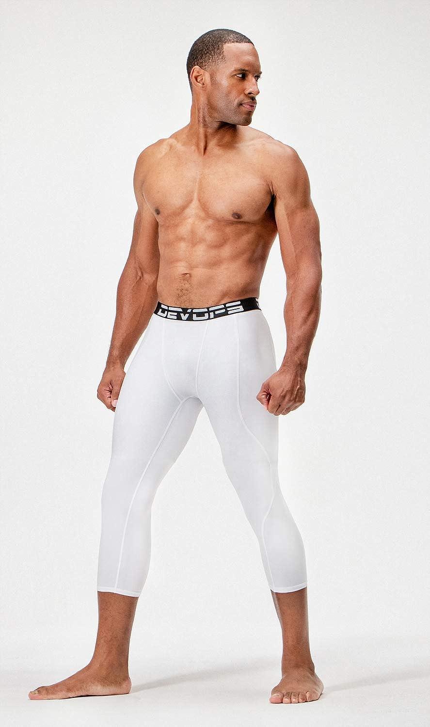  DEVOPS 2 Pack Men's 3/4 Compression Pants Athletic