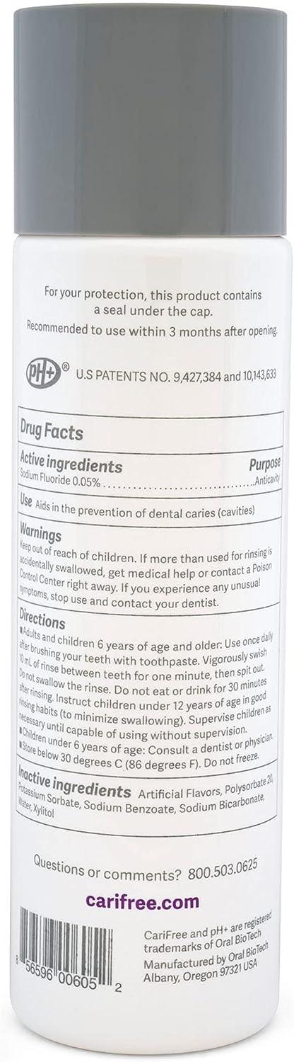 CariFree Maintenance Rinse (Citrus): Fluoride Mouthwash | Dentist  Recommended Anti-Cavity Rinse | Xylitol | Neutralizes pH | Freshen Breath |  Cavity