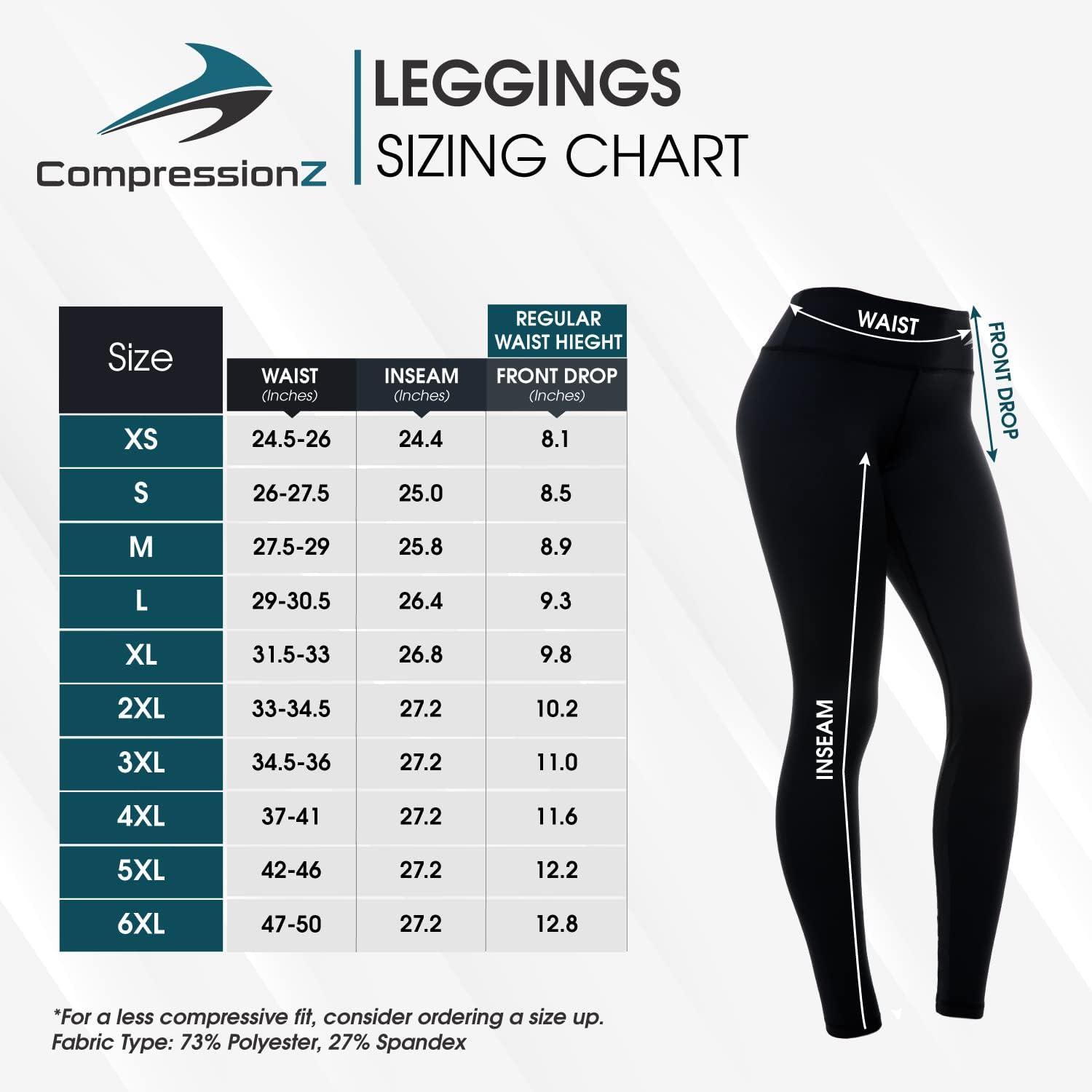 CompressionZ High Waisted Women's Leggings - Compression Pants for