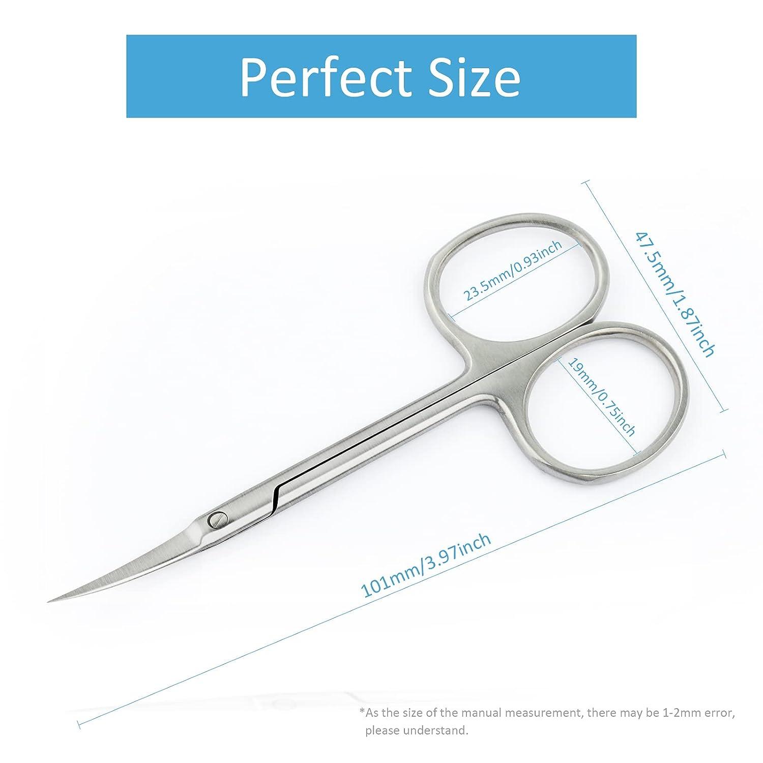 Pack of 2 Cuticle Scissors Set 3.5 Straight & Curved