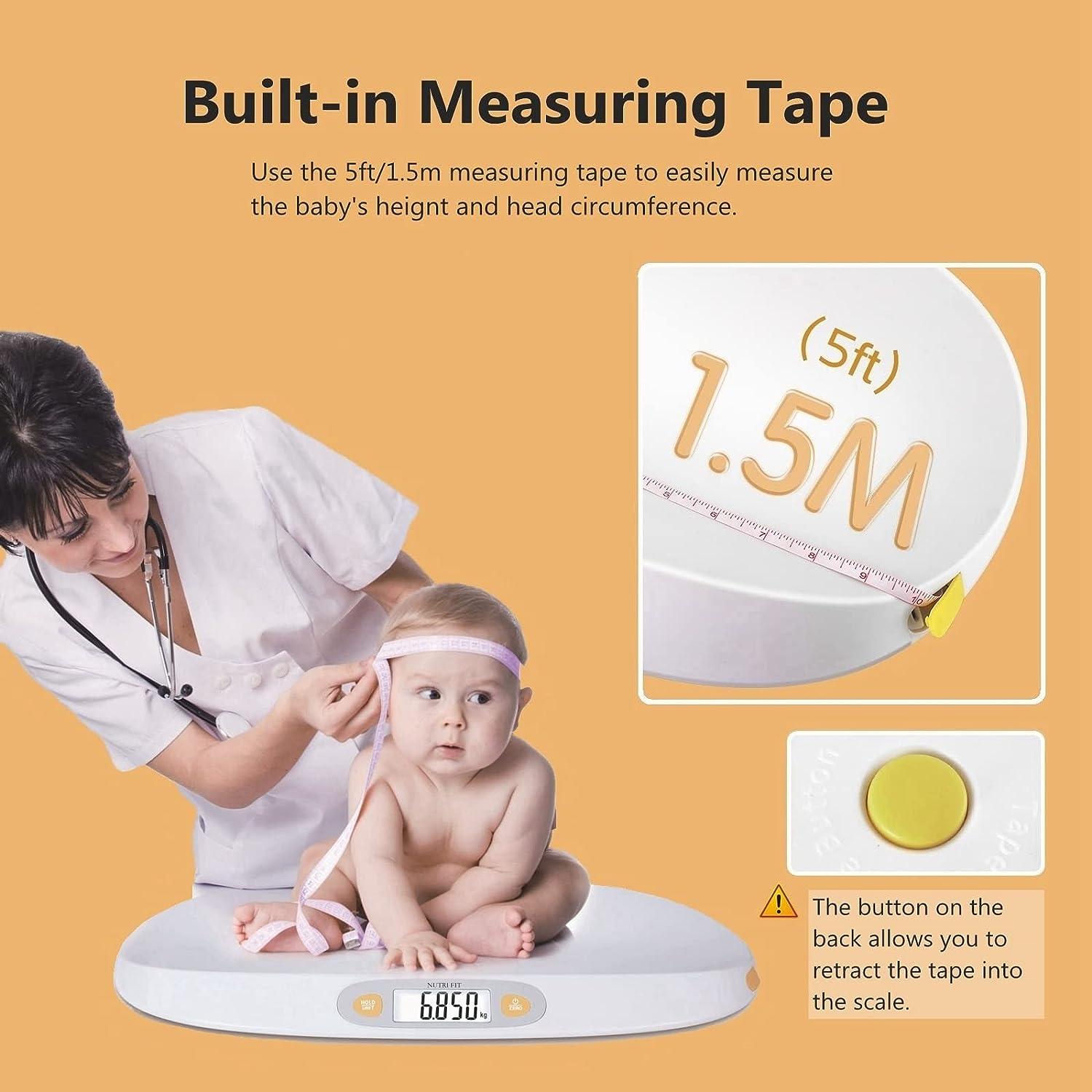 Baby Scale-Digital Baby Weighing Scale Plastic Electronic Infant Baby  Weight Scale HD LCD Infant Newborn Measure Tool Accurately with Tare(Can  Bear