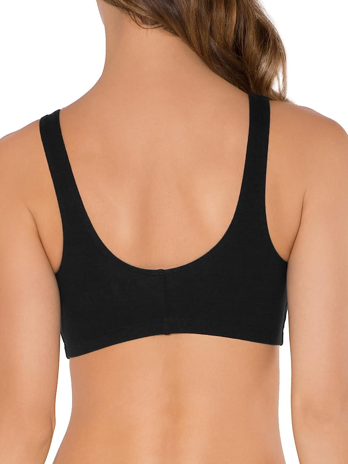Back Closure Cotton Girls Sports Bras for Young Stutents