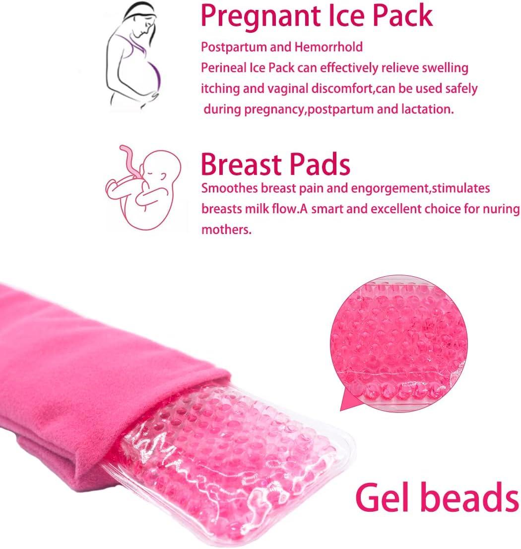  Reusable Perineal Cooling Pad for Postpartum & Hemorrhoid Pain  Relief, Hot & Cold Packs for Women After Pregnancy and Delivery, 2 Ice Pack  and 3 Cover… (Pink) : Health & Household