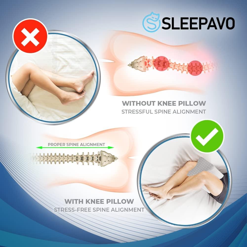Knee Pillow Orthopedic Leg Pillow for Side Sleepers, Hip Pain Relief –  Sleepsia India Pvt Ltd
