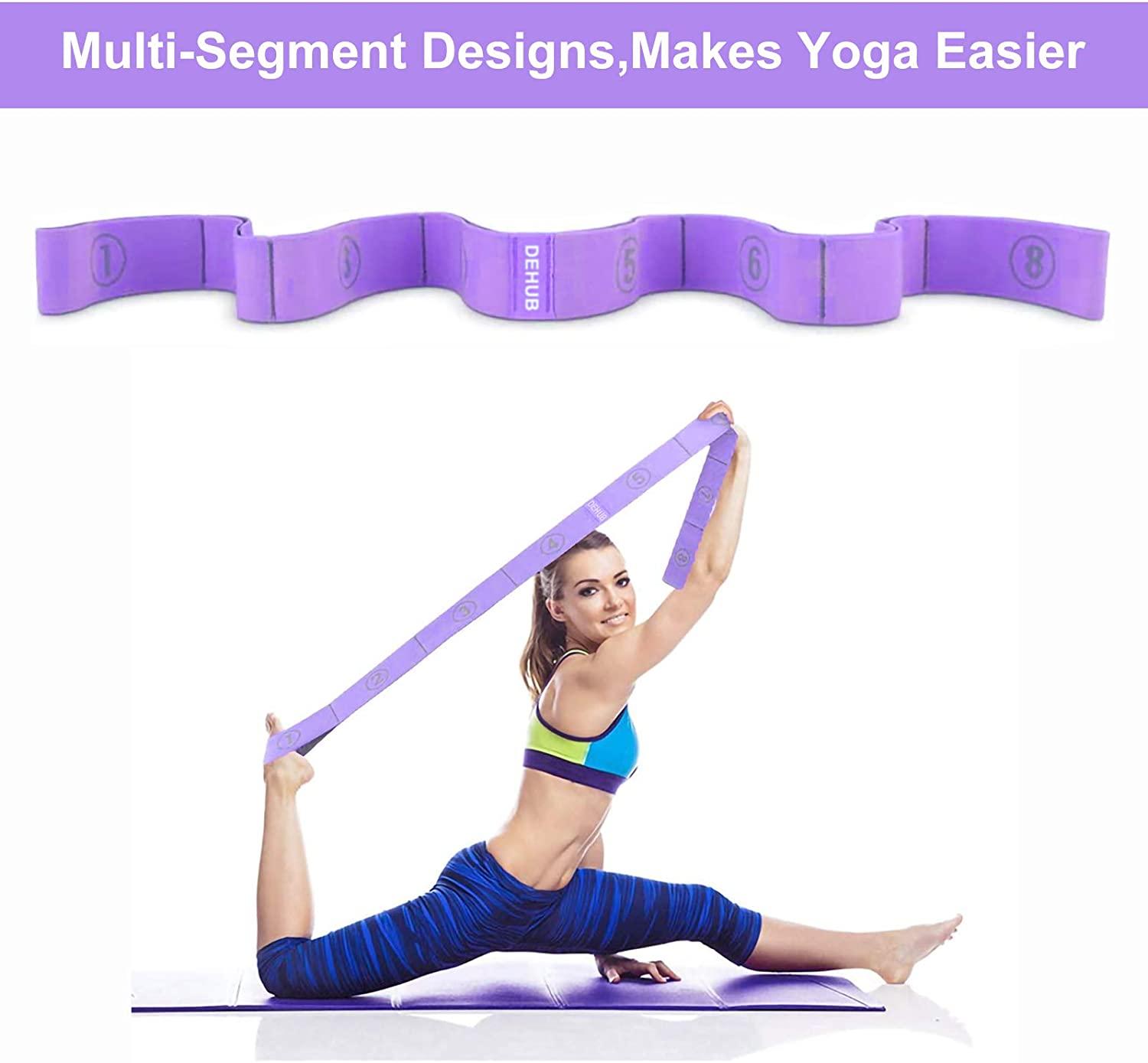  DEHUB Stretch Strap, Elastic Yoga Stretching Strap, Multi-Loop  for Physical Therapy, Pilates, Yoga, Dance & Gymnastics Exercise and  Flexible Pilates Stretch Band : Everything Else