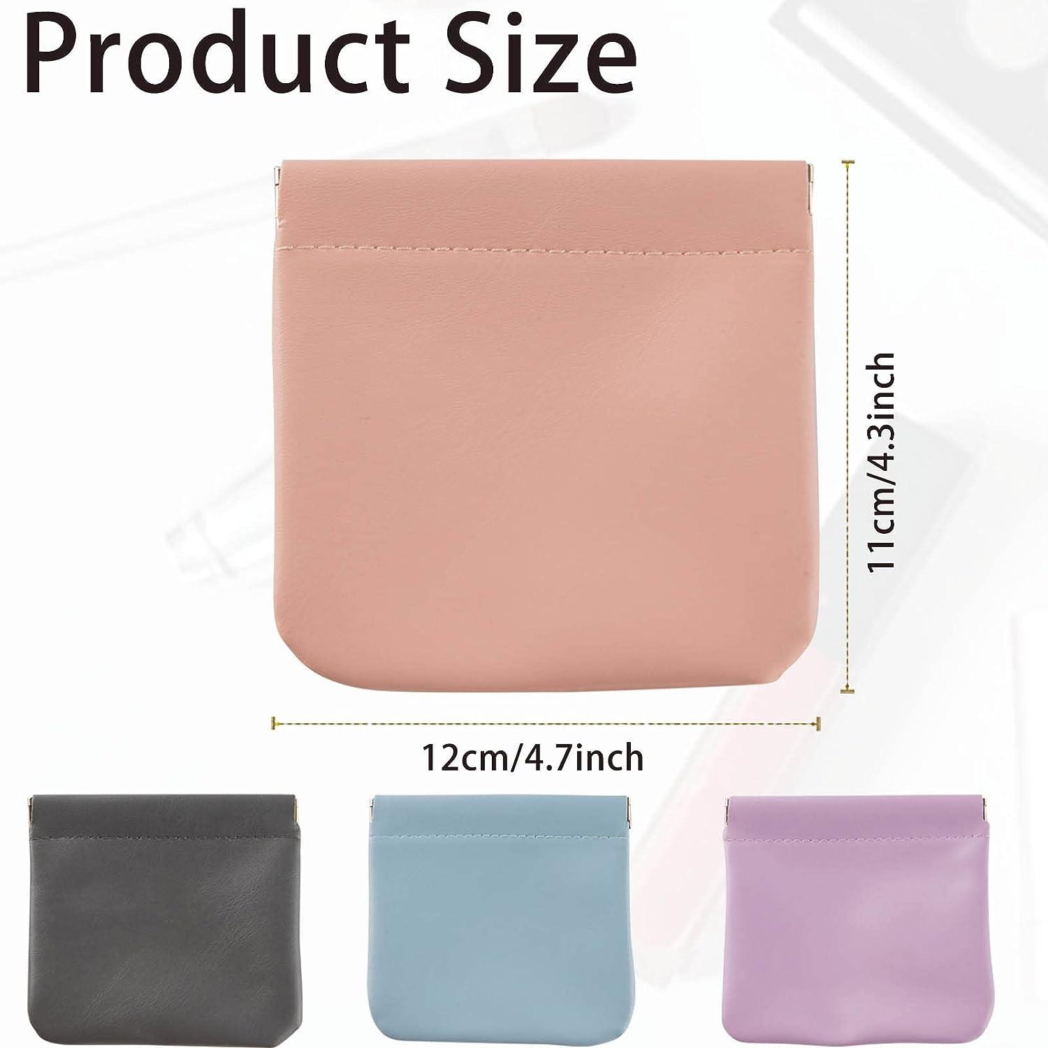 Pocket Cosmetic Bag No Zipper Self Closing Small Makeup Pouch Mini