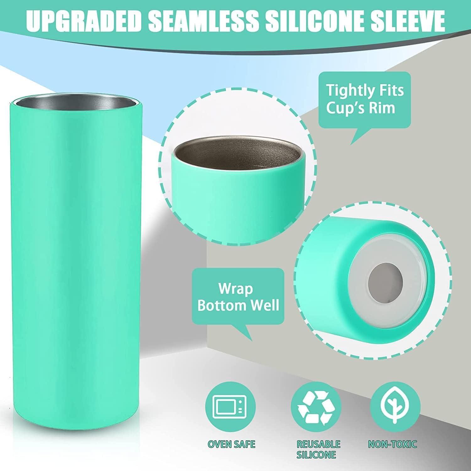 Silicone Wrap Sleeve For Sublimation 20oz Skinny Skinny Tumblers For  Sublimation Seamless Heat Resistant Silica Gel Bands From Zeal_web, $1.85