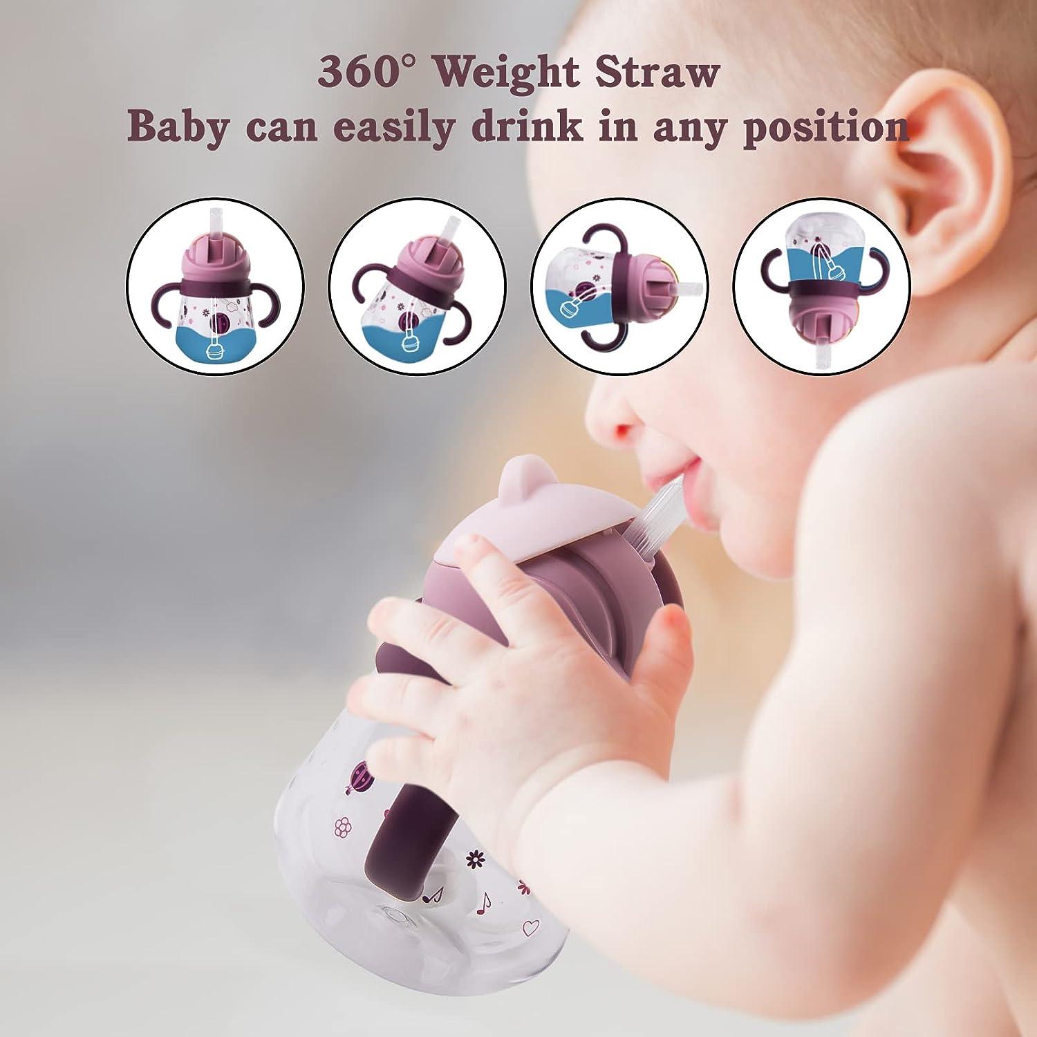 Weighted Straw Sippy Cup With Handles For Baby And Toddlers 8 Months Up