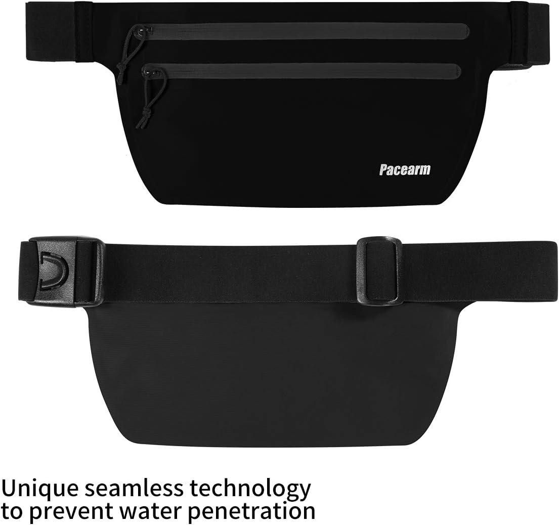 PaceArm Running Fanny Pack Slim Running Belt, Bounce Free Water Resistant  Running Pouch, Adjustable Runners Belt for All Phones iPhone/Android, Running  Waist Pack for Gym Workouts Travel Money Belt Black
