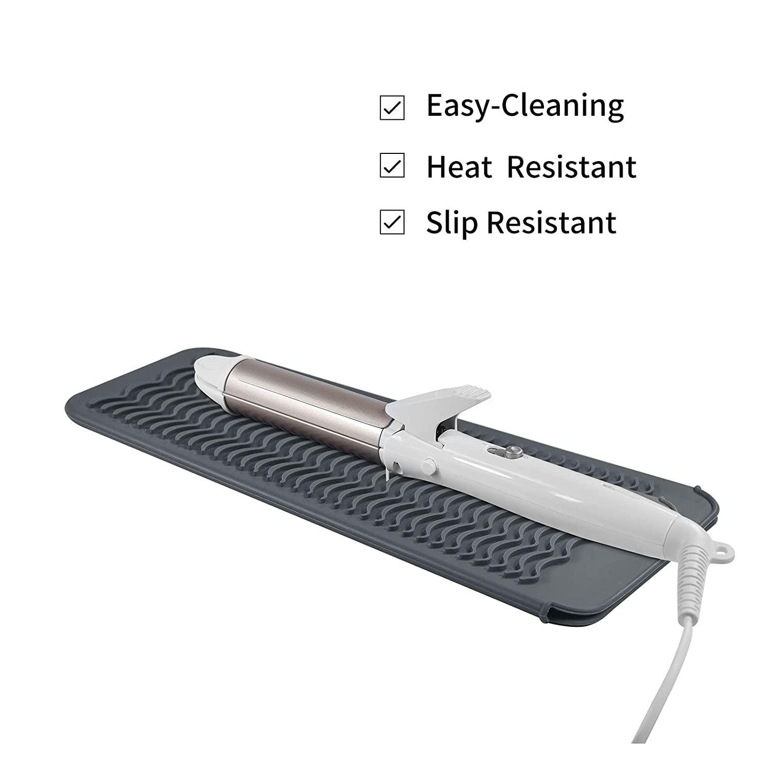  Heat Resistant Silicone Mat for Curling Iron Hair