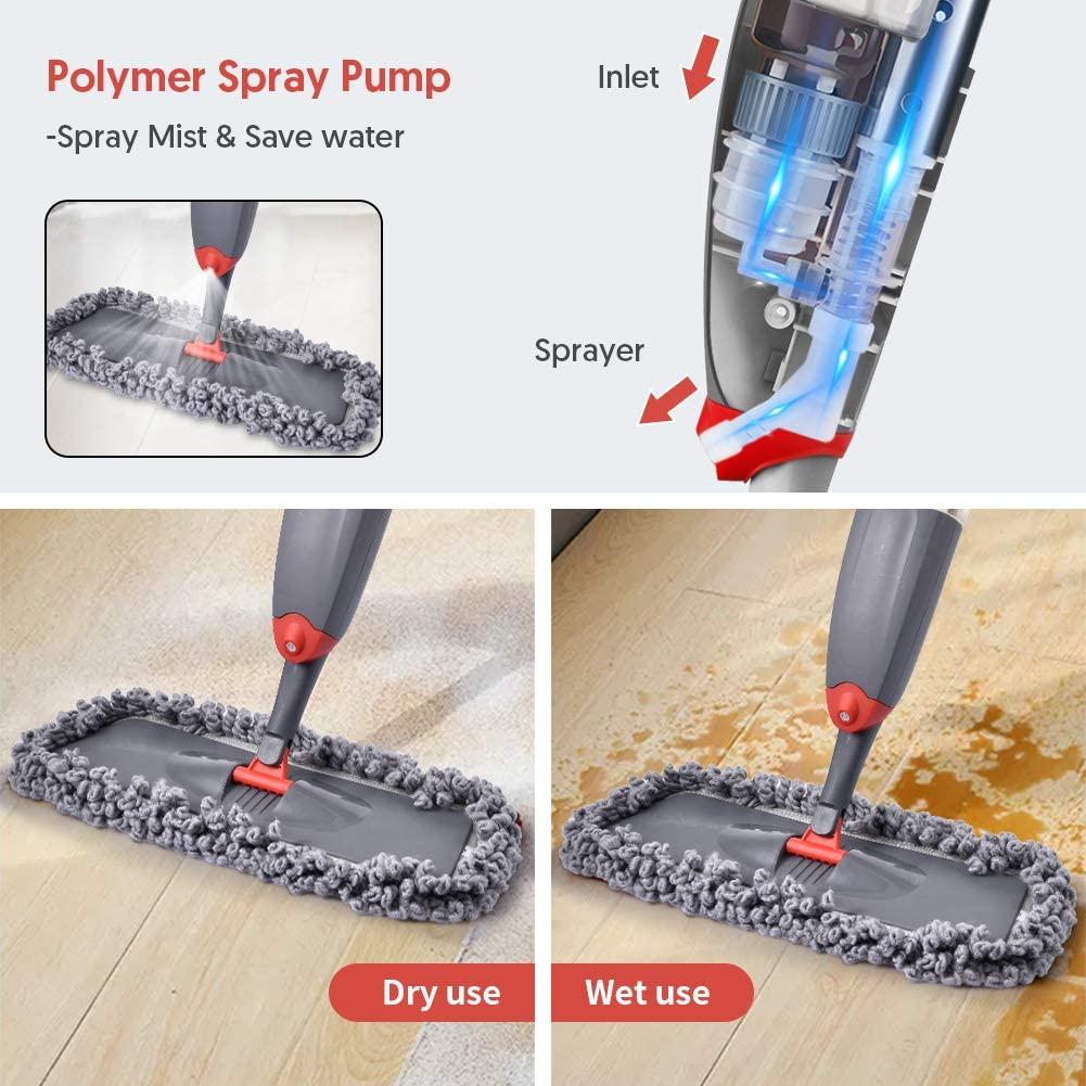 Rubbermaid Reveal Spray Microfiber Floor Mop Cleaning Kit for