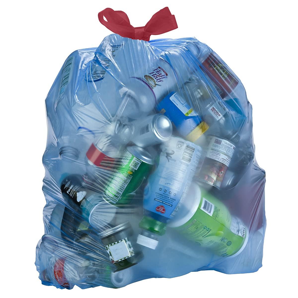 Recycling Trash Bags, Clear, 13 Gallon
