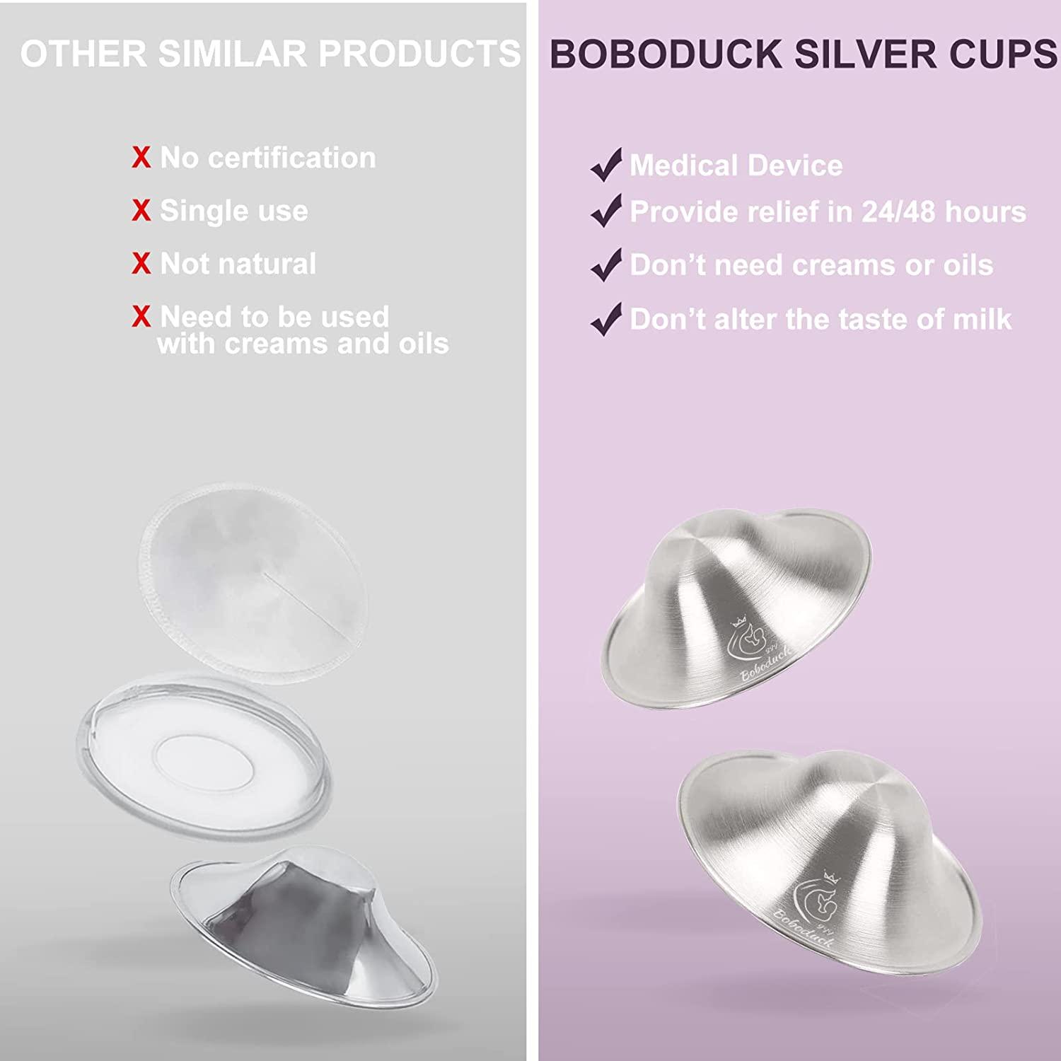 The Original Silver Nursing Cups Nipple Shields for Nursing Newborn NEW