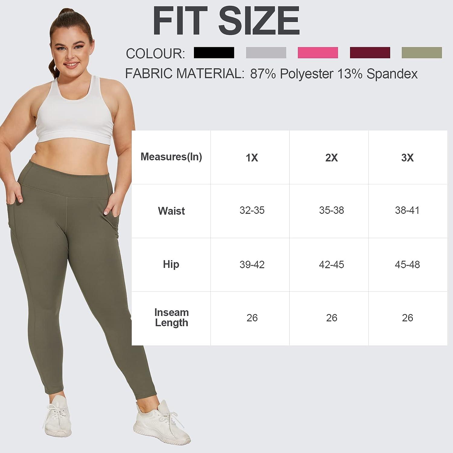 Women Buttery Soft Plus Size Leggings-Workout Pants for Women with Pocket  High Waist Naked Feeling Active Athletic Leggings 1X 25in Black