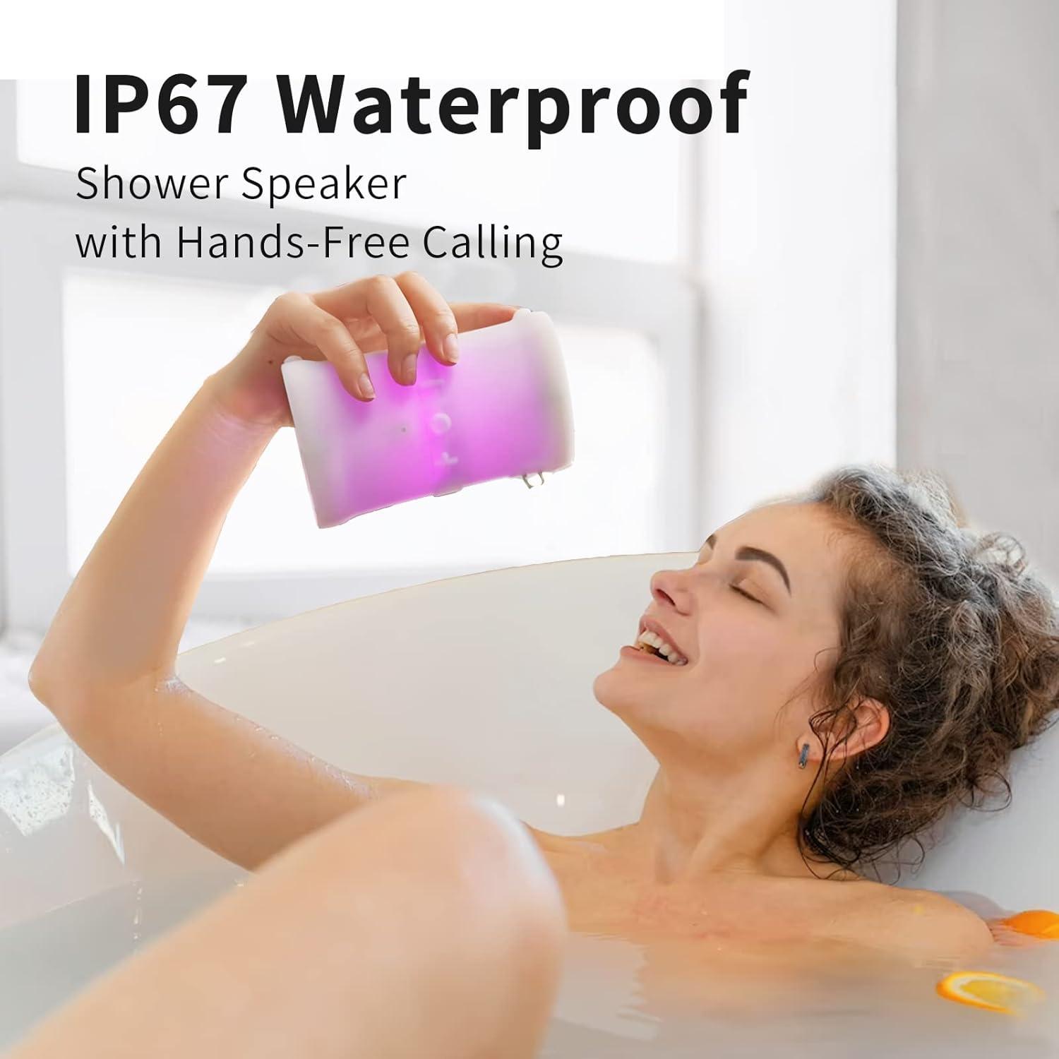 EBODA Bluetooth Shower Speaker IPX7 Waterproof Portable Wireless