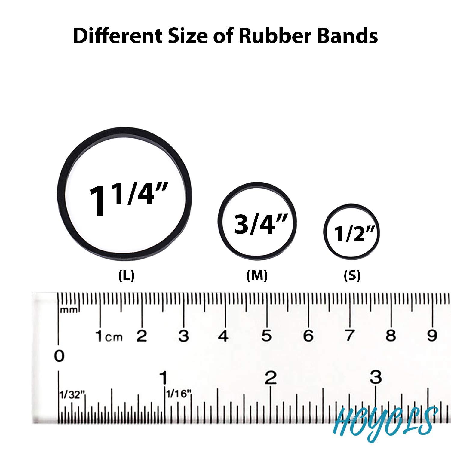Rubber bands size chart