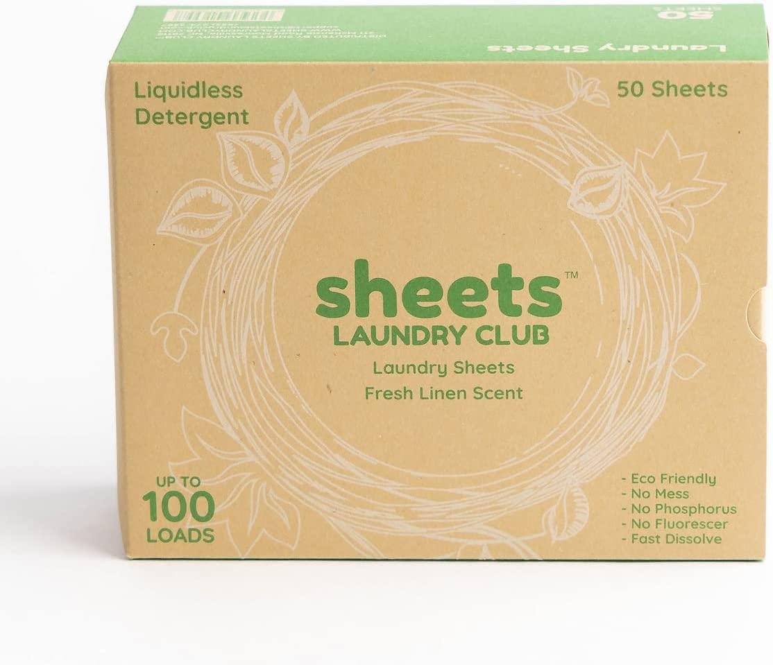 Flowcheer Laundry Detergent Sheets, 100 Sheets (200 Loads), Fresh