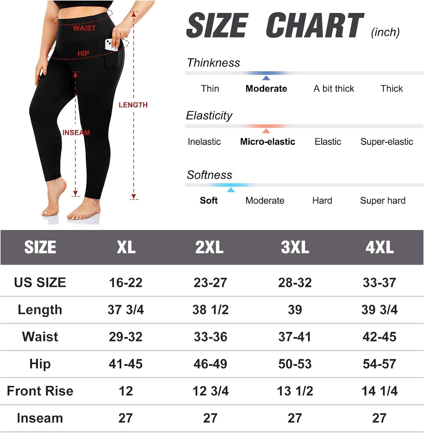 Size Chart – Them Leggings