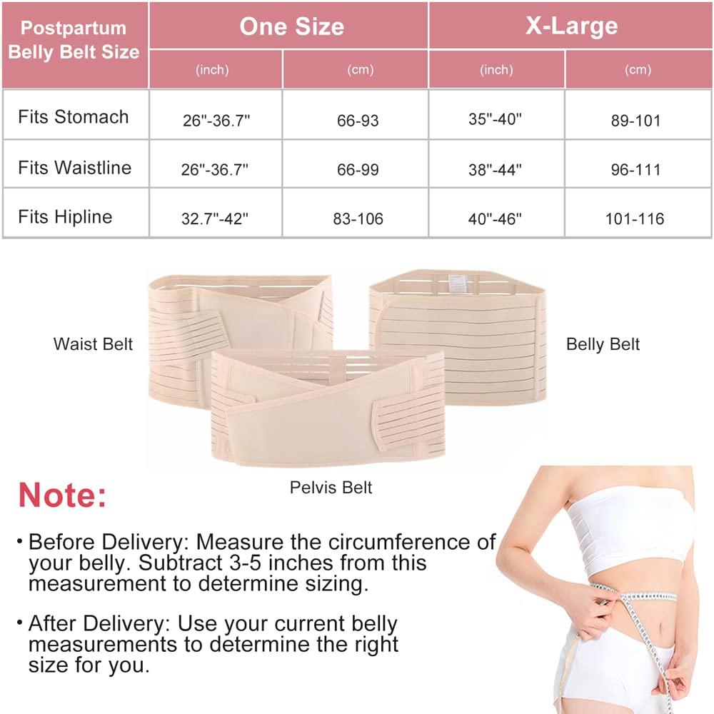 3 in 1 Postpartum Girdle Support Recovery Belly Band Corset Wrap Body  Shaper for After Birth Postnatal C-Section Waist Pelvis Shapewear Wrap Girdle  Support Band Belt Body Shaper (L), One Size price