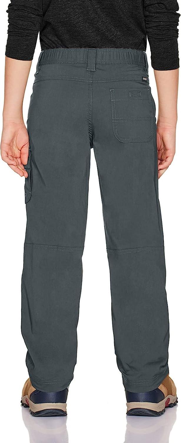 CQR Kids Youth Hiking Cargo Pants, Outdoor Camping Pants, UPF 50+ Quick Dry  Regular Pants Regular Driflex Charcoal Small