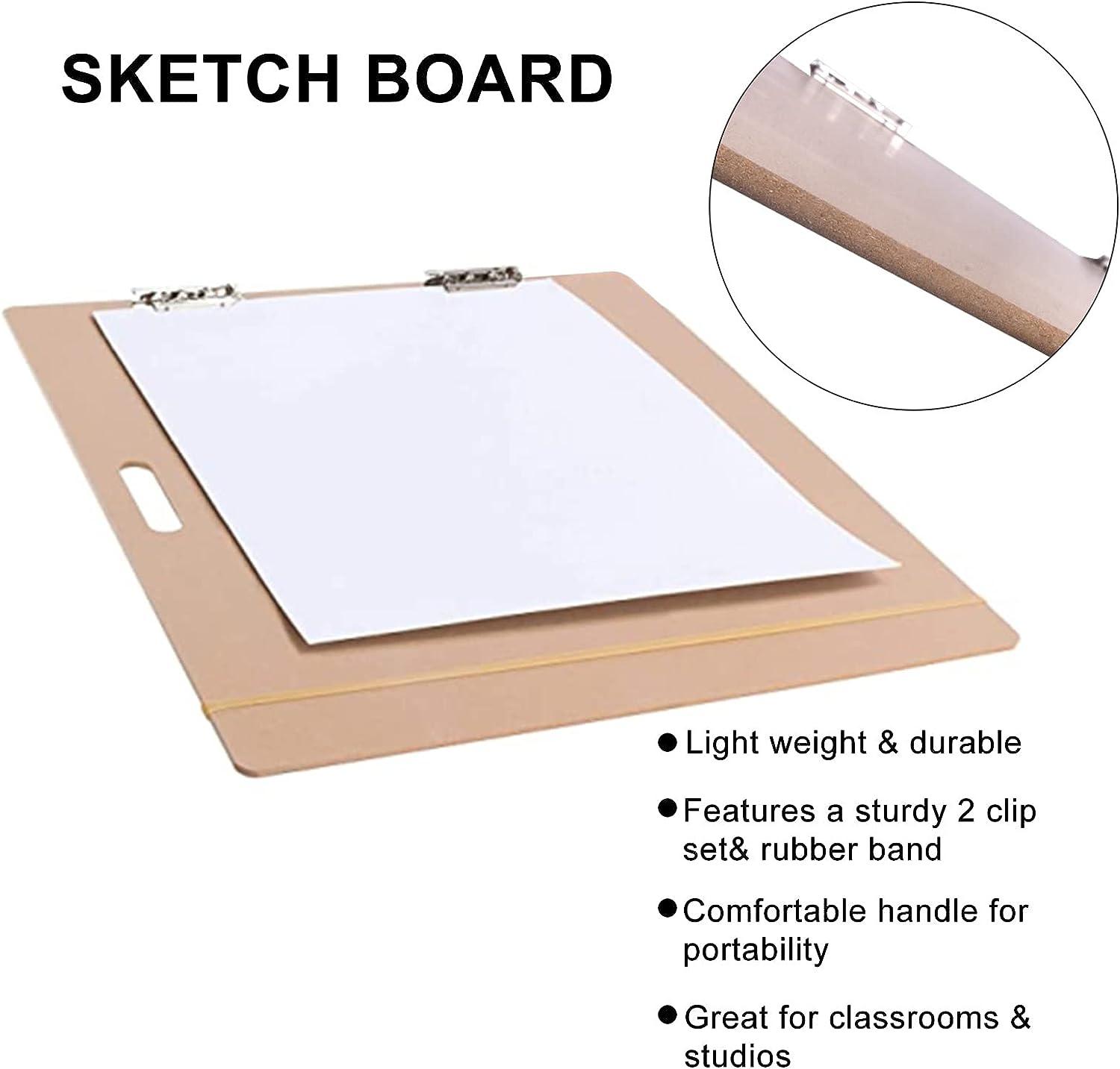 Amazon.com: ROONOVA Double Clip Artist Sketch Tote Board 23x26 with 2 Paint  Brushes | Brown Tempered Wood Large Clipboard for Painting, Sketching &  Drawing | Artist Art Supplies | Ideal for Classroom & Home