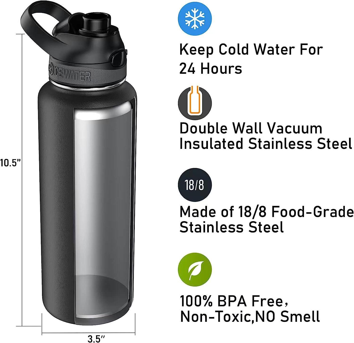 Pop Stainless Steel Vacuum Insulated Water Bottle | Keeps Cold 24hrs. or Hot for