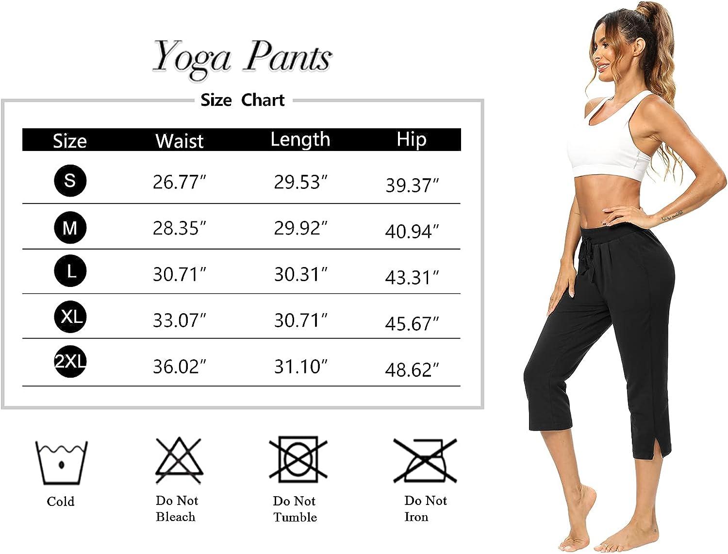  Capri Pants for Women with Pockets Wide Leg Yoga