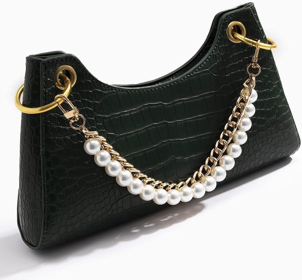 Vintage Beads Bag Strap For Handbag Double Layer Chain Pearl - Temu