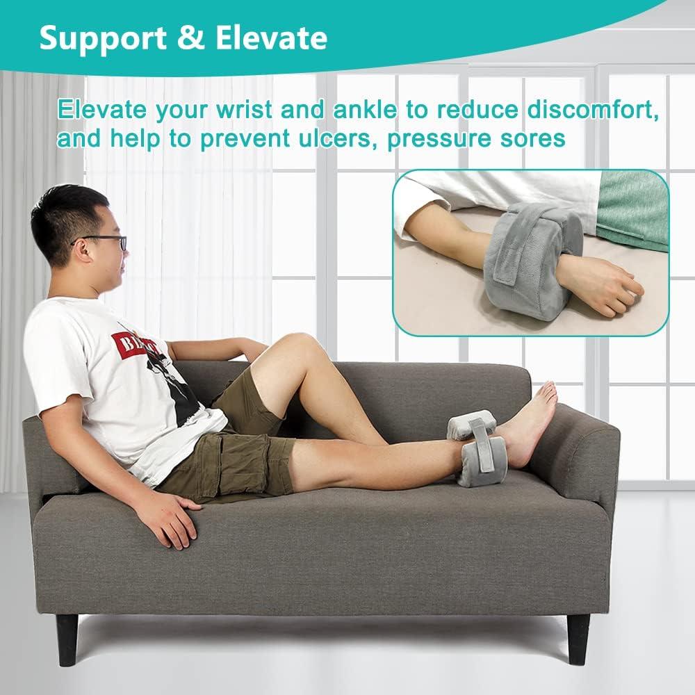 Zelen Foot Elevation Pillow Ankle Wedge Heel Elevator Cushion Foot Support  Pillow Medical Ankle Cushion for Foot Pressure Bed Sore Ulcer Sleeping Foot