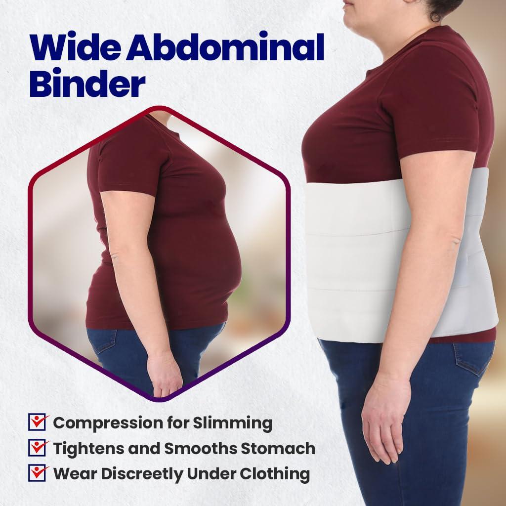 Armstrong Amerika Wide Abdominal Binder Belly Wrap – Plus Size Postpartum Tummy  Tuck Belt Provides Slimming Bariatric