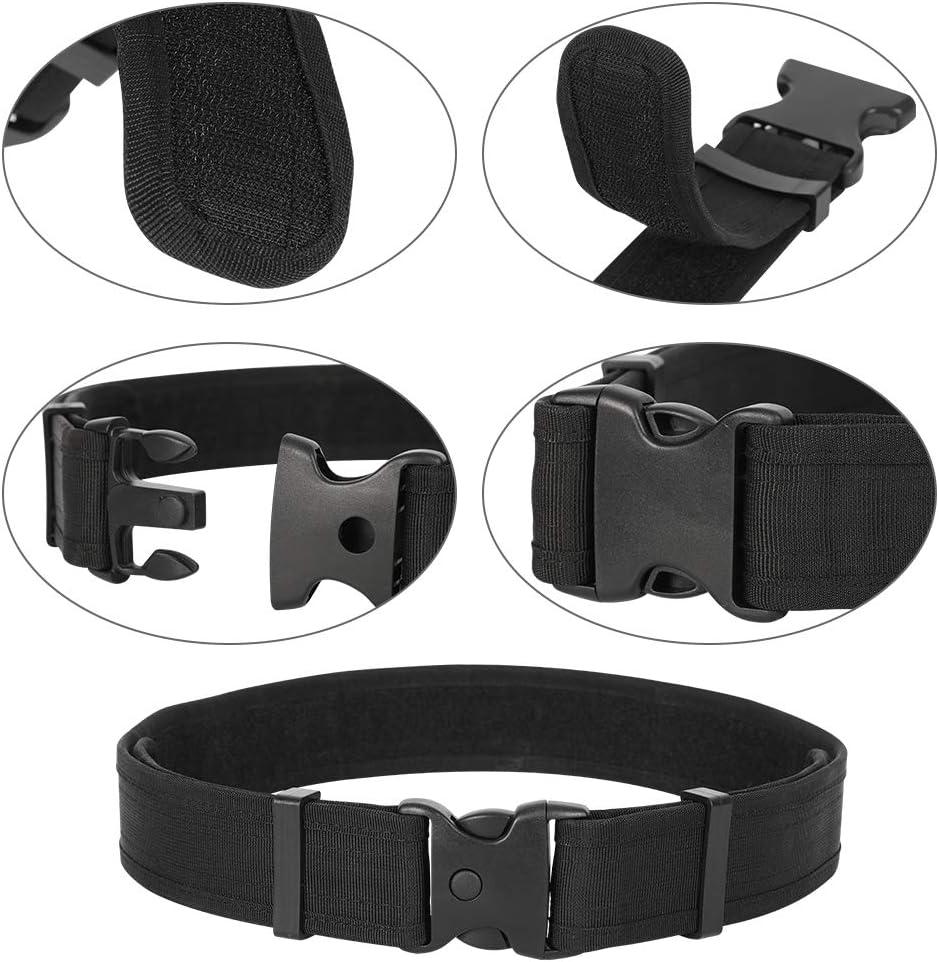 Tactical Police Security Guard Duty Belt Nylon Utility Kit Pouch System  Black
