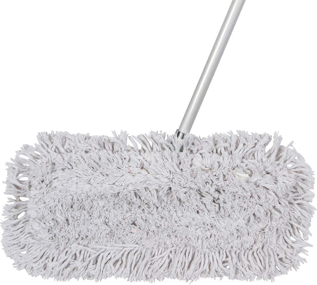 Tidy Tools Commercial Dust Mop & Floor Sweeper, 48 in. Dust Mop for Hardwood Floors, Reusable Dust Mop Head, Extendable Mop Handle, Industrial Dry