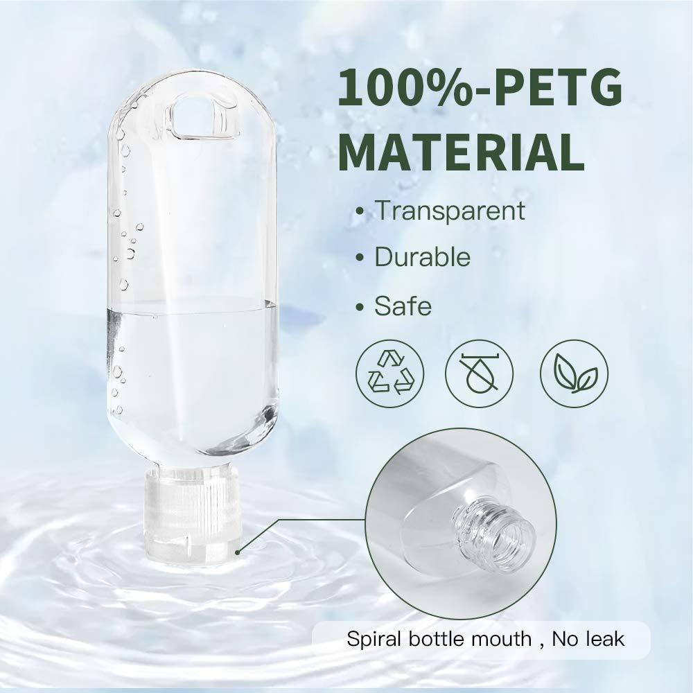 2Oz Plastic Squeeze Bottles 8Pcs Small Clear Empty Squirt Bottle with  Leak-Proof