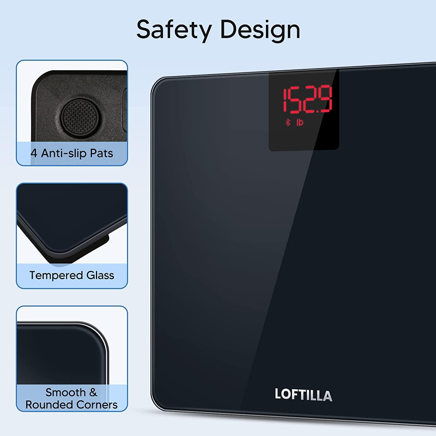 LOFTILLA Scale for Body Weight and BMI Weight Scales Digital Bathroom Scale  S