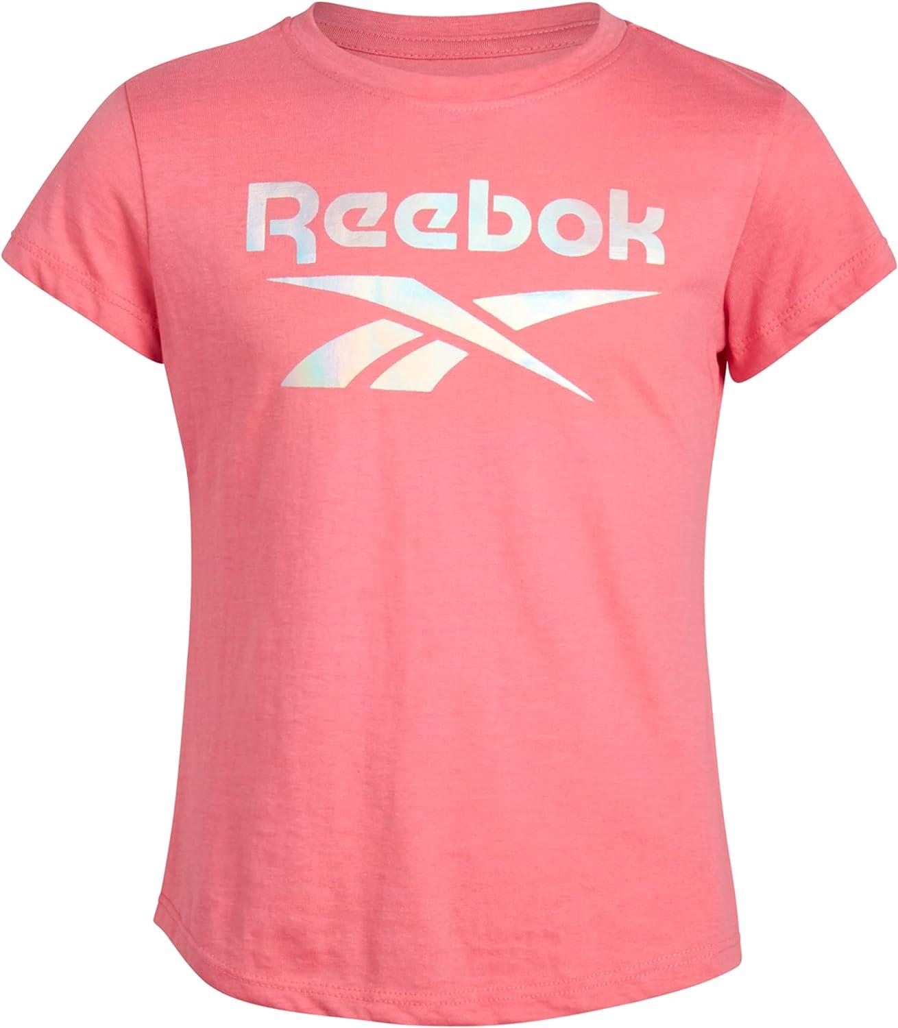Reebok Girls' T-Shirt - 2 Pack Short Sleeve Fashion Tee Kids