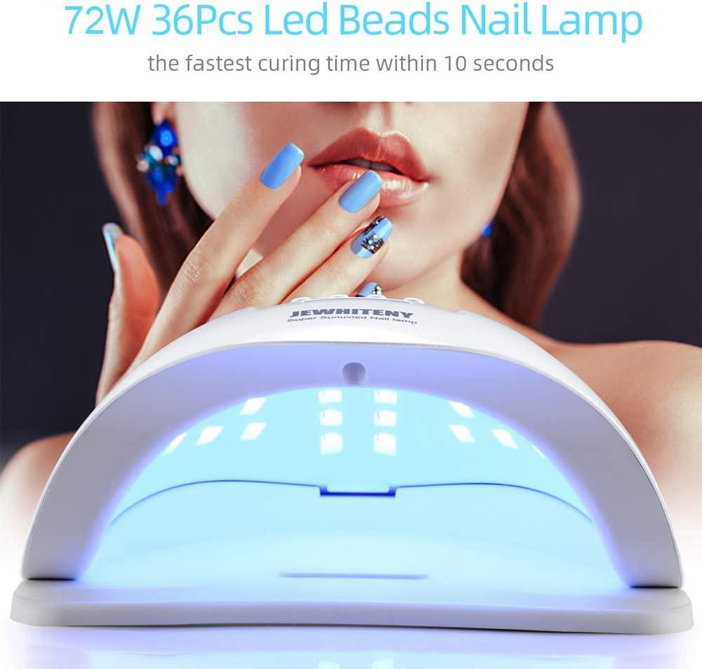 UV LED Nail Lamp 54W, Professional Nail Dryer Gel Polish Light, UV Light  with 3 Timer Setting, Curing Gel LED Dryer, Art Tools with Automatic  Sensor