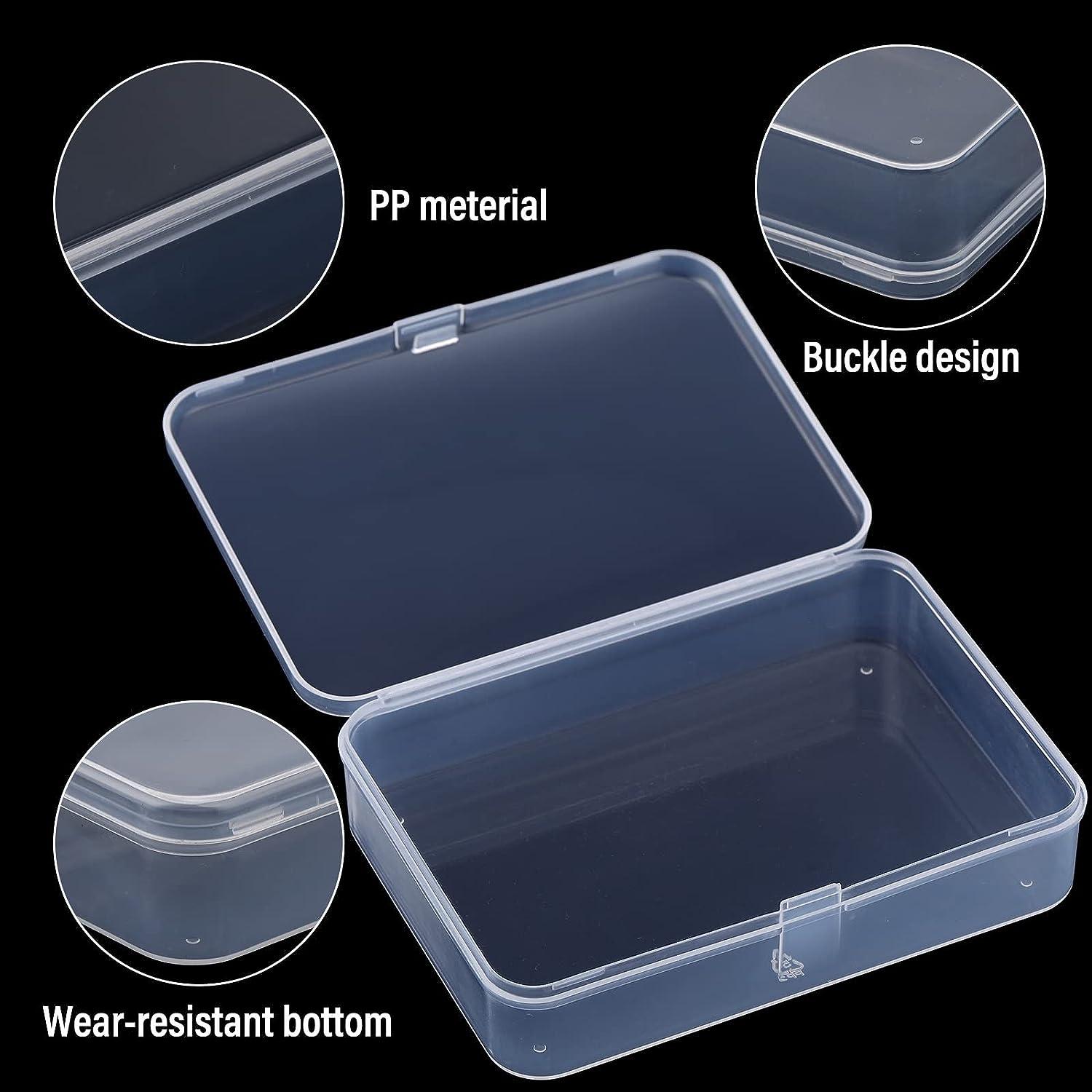 Small Plastic Boxes 10 Pack Clear Bead Storage Containers with Lid for  Beads, Jewelry Making Findings 4.5x3.4x1.1 inches
